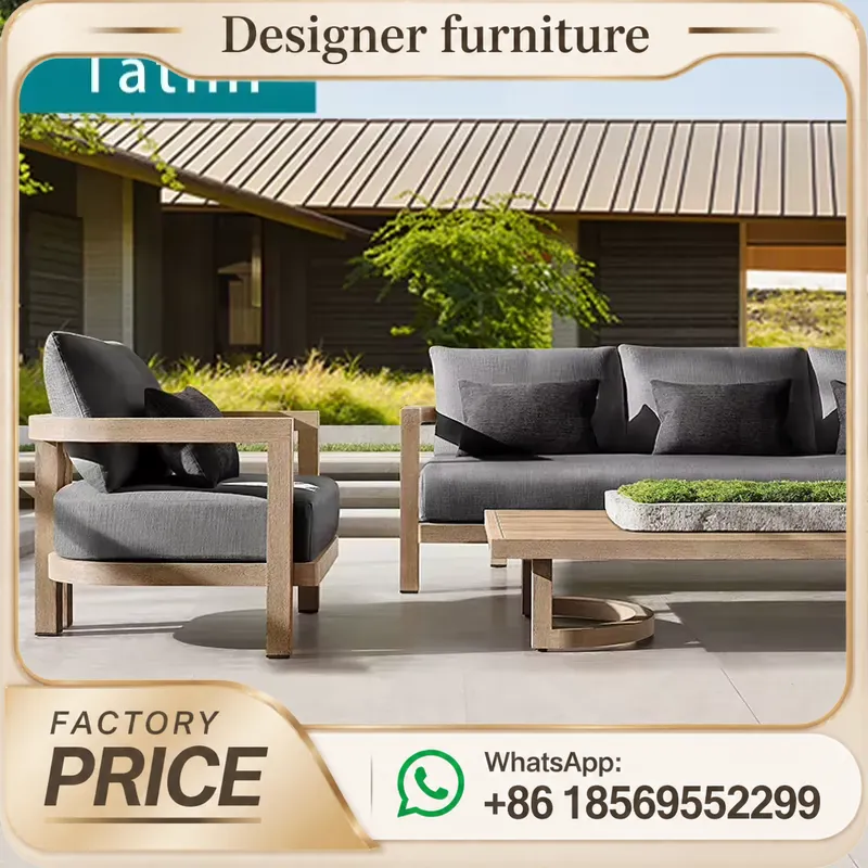 Outdoor Furniture Teak Wood - Set Divano in Legno di Teak