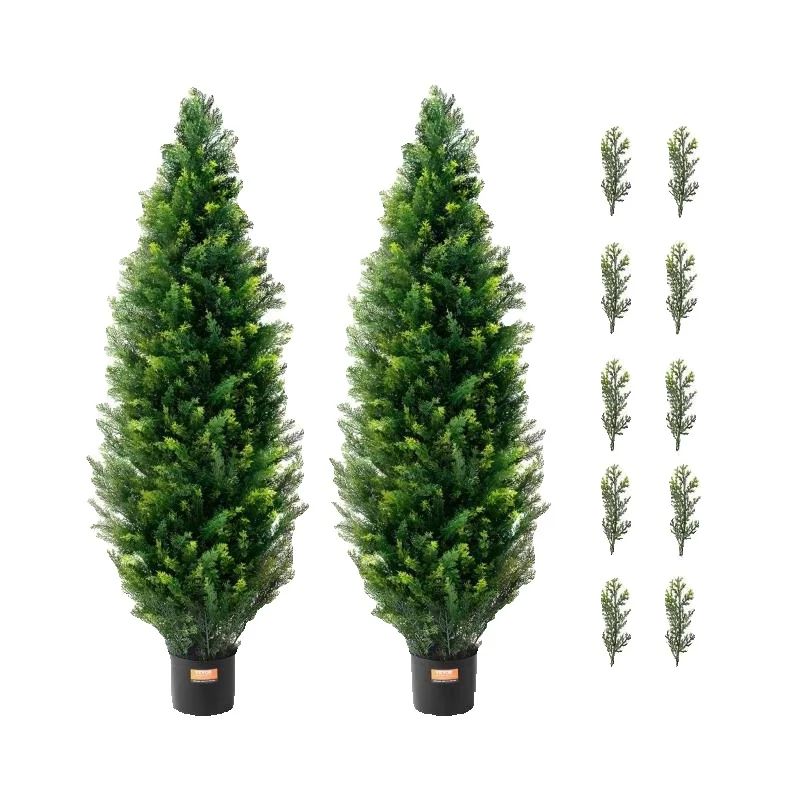 Outdoor Furniture Teak Wood - SucceBuy Albero Topiario di Cedro Artificiale