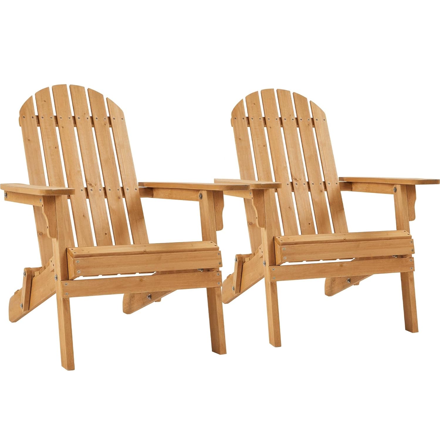 Outdoor Furniture With Fire Pit - Set di 2 Sedie Adirondack Pieghevoli