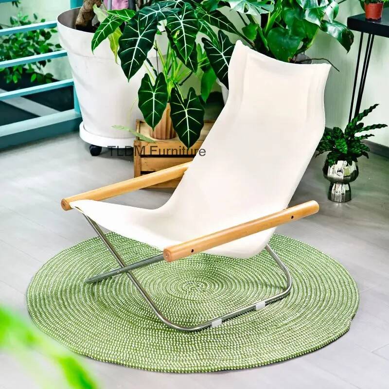 Outdoor Furniture Japanese Style - Poltrona lounge pieghevole in tela con