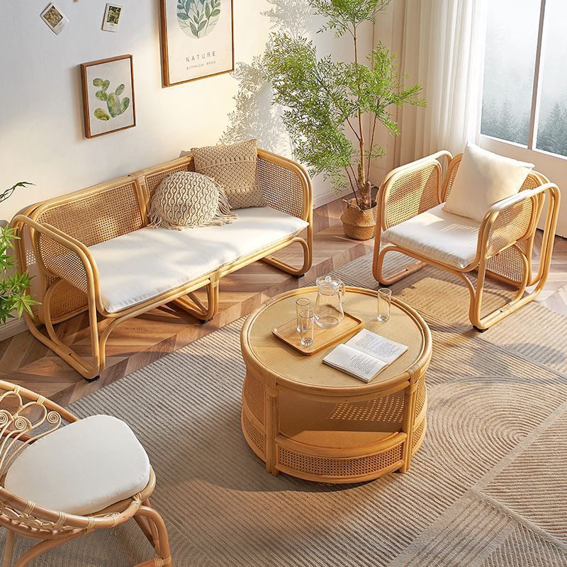 Outdoor Furniture Japanese Style - Divano Combinato in Rattan Giapponese, Sedia
