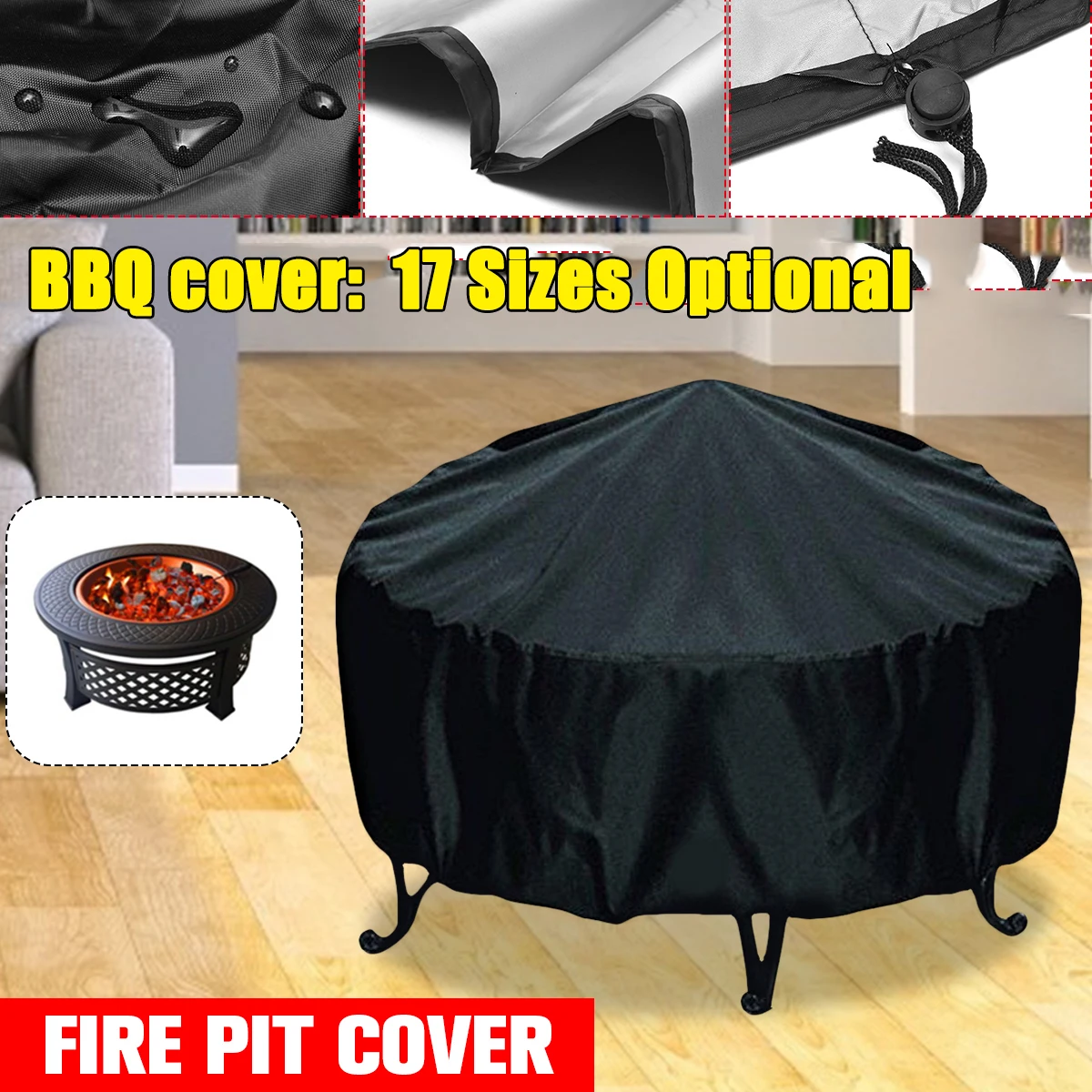 Outdoor Furniture With Fire Pit - Copertura impermeabile per braciere da patio