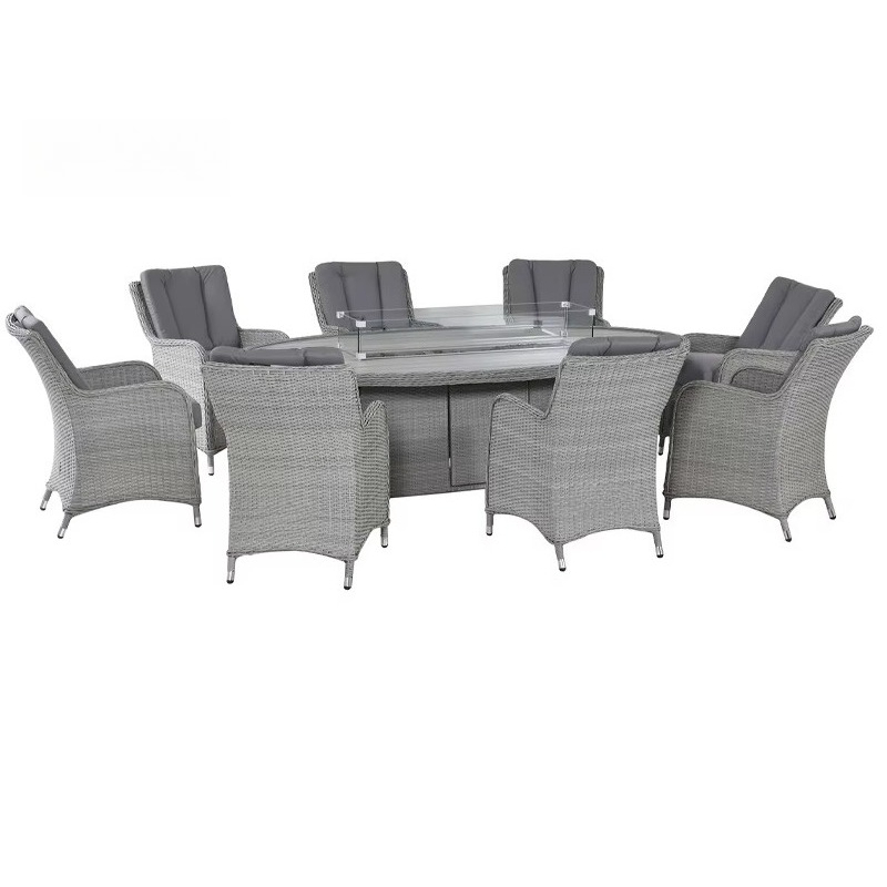 Set da Giardino Moderno in Rat - Outdoor Furniture With Fire Pit recensione e prezzo
