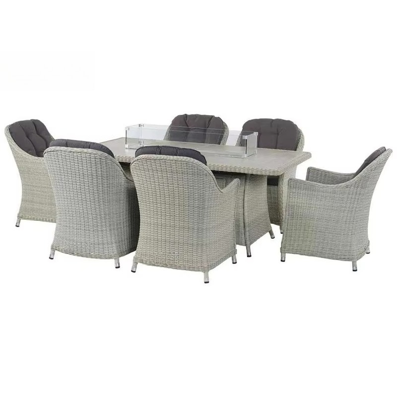 Set da Giardino Moderno in Rat - Outdoor Furniture With Fire Pit recensione e prezzo