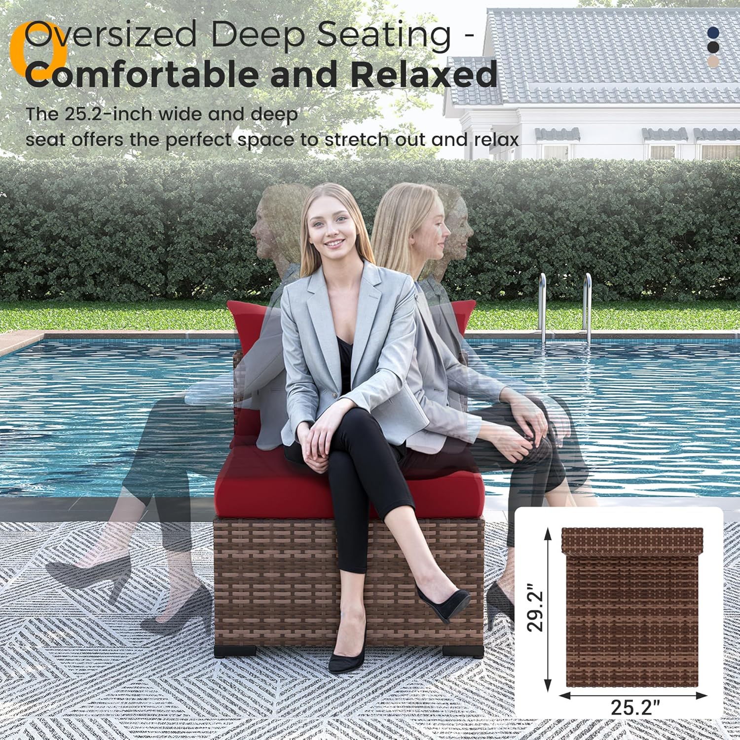 Set Divano Sezionale in Vimini - Outdoor Furniture With Fire Pit recensione e prezzo