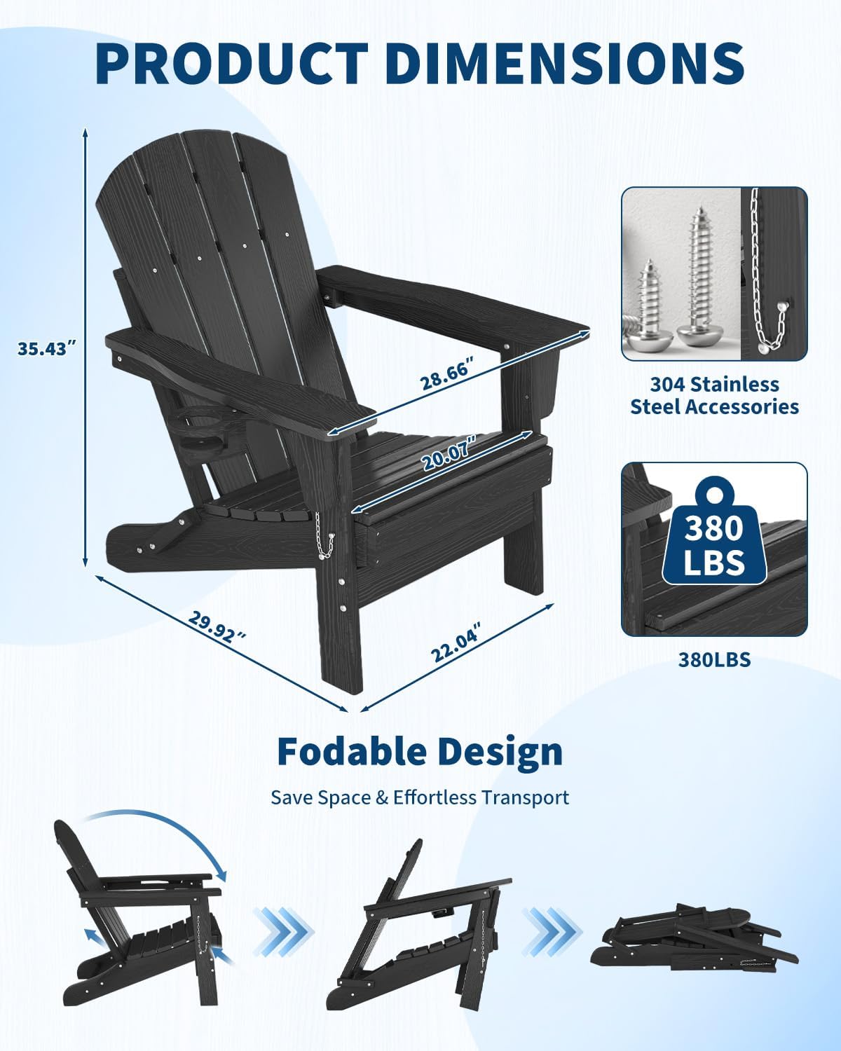 Sedia Adirondack Pieghevole in - Outdoor Furniture With Fire Pit recensione e prezzo