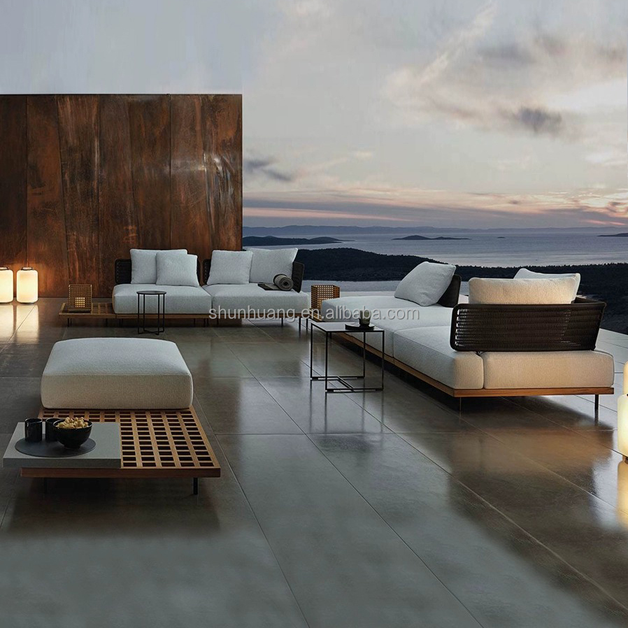 Set Divano da Giardino Moderno - Outdoor Furniture Teak Wood recensione e prezzo