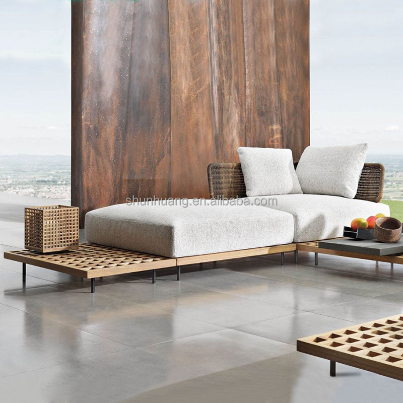 Set Divano da Giardino Moderno - Outdoor Furniture Teak Wood recensione e prezzo