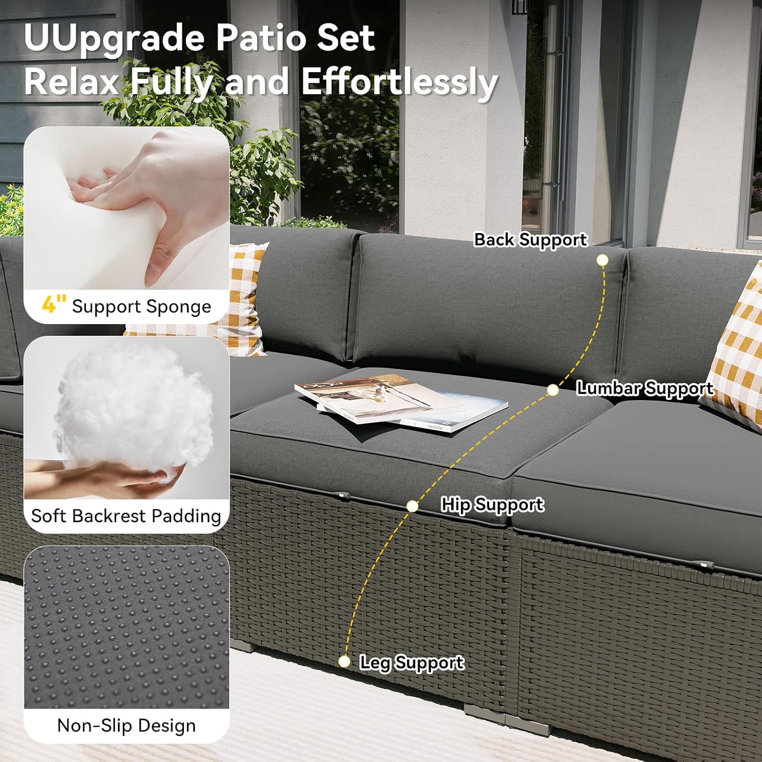Set di Mobili da Giardino con  - Outdoor Furniture With Fire Pit recensione e prezzo