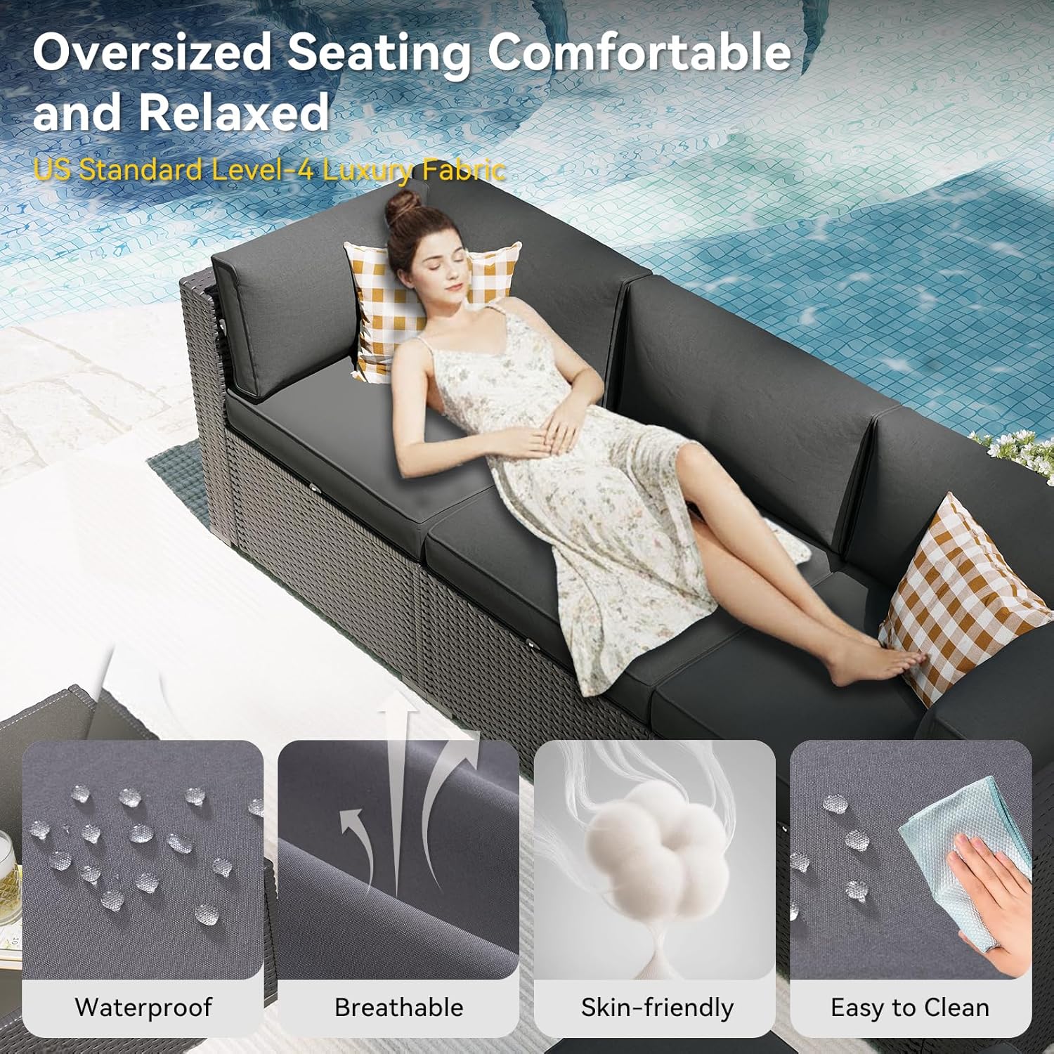 Set di Mobili da Giardino con  - Outdoor Furniture With Fire Pit recensione e prezzo