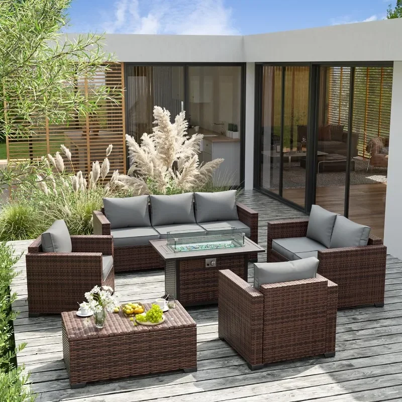 Un set di mobili con tavolo pe - Outdoor Furniture With Fire Pit recensione e prezzo