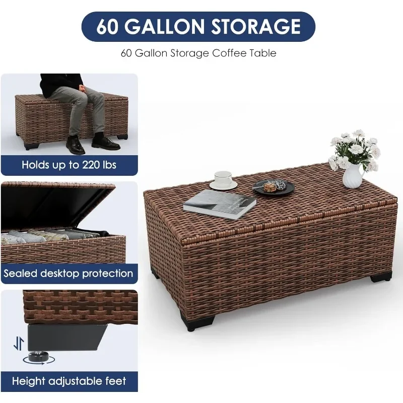 Un set di mobili con tavolo pe - Outdoor Furniture With Fire Pit recensione e prezzo