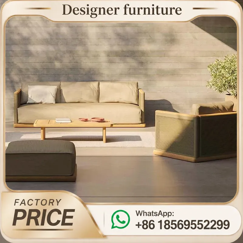 Set Divano da Esterno in Corda - Outdoor Furniture Teak Wood recensione e prezzo