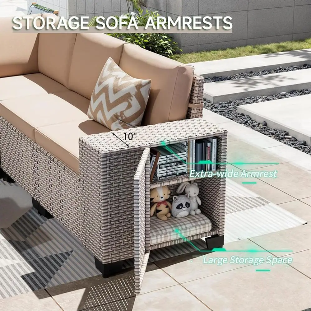 Set di Mobili da Esterno a 7 P - Outdoor Furniture With Fire Pit recensione e prezzo