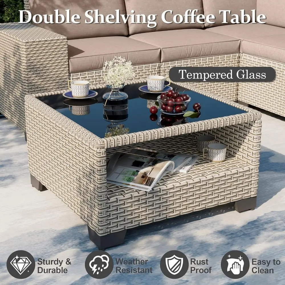 Set di Mobili da Esterno a 7 P - Outdoor Furniture With Fire Pit recensione e prezzo