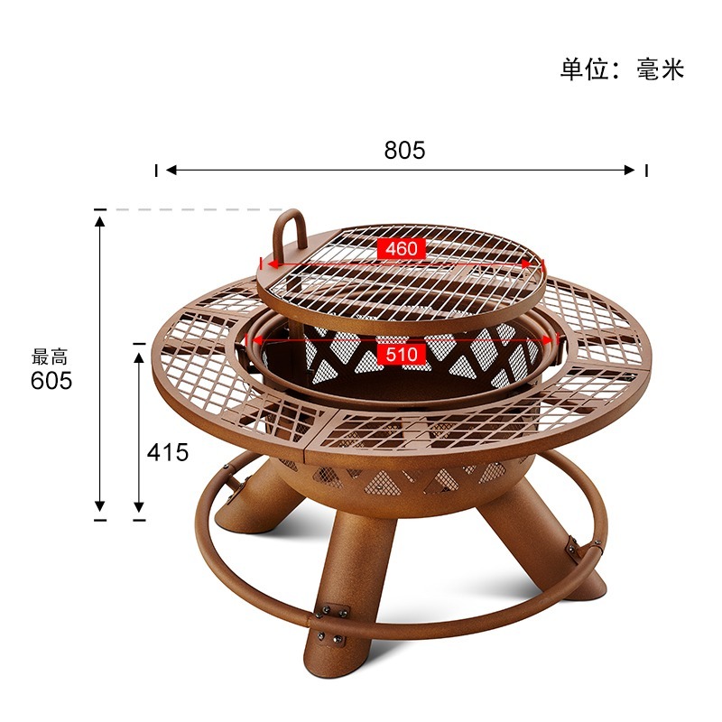 Set Barbecue e Braciere Modern - Outdoor Furniture With Fire Pit recensione e prezzo