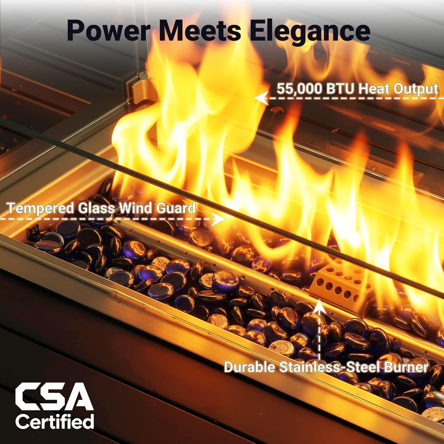 Set da Patio in Alluminio da 5 - Outdoor Furniture With Fire Pit recensione e prezzo