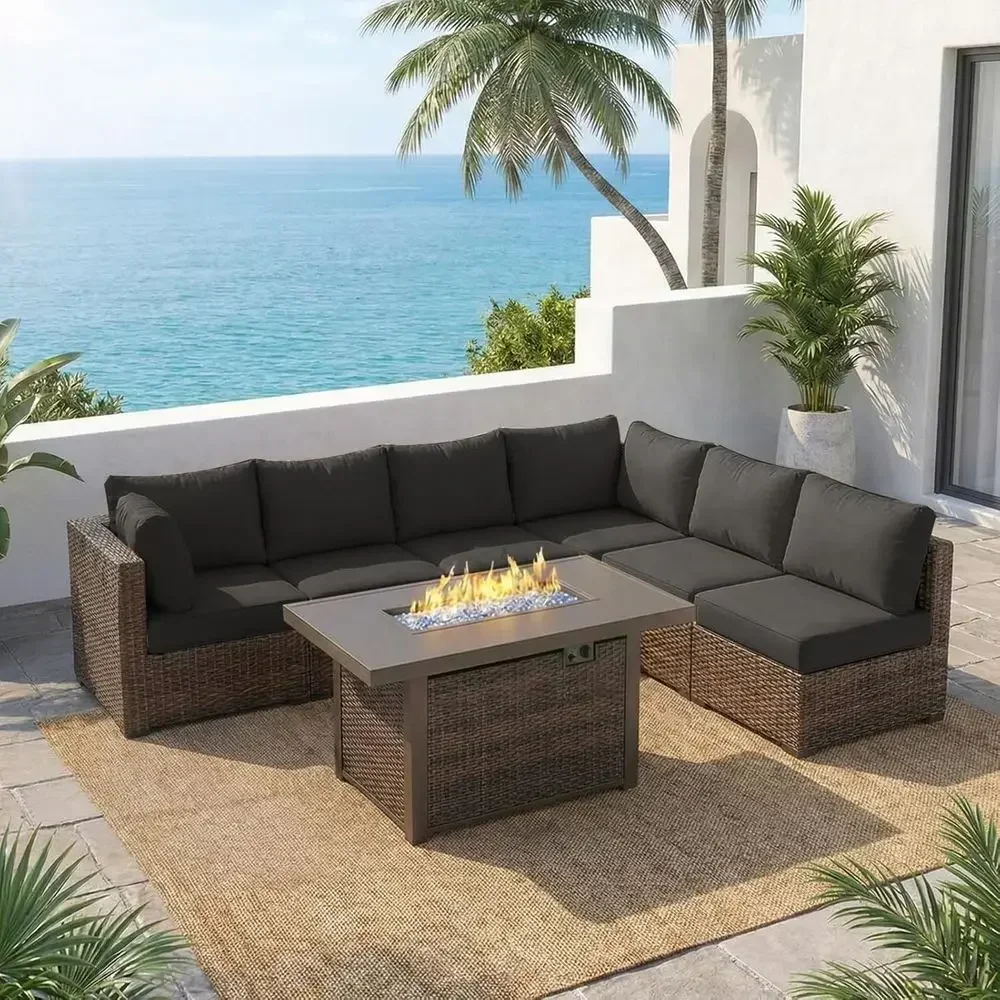 Set di mobili da giardino da e - Outdoor Furniture With Fire Pit recensione e prezzo