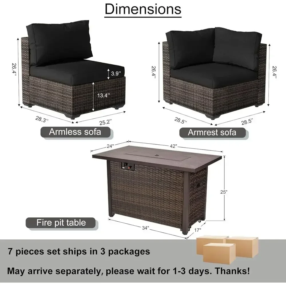 Set di mobili da giardino da e - Outdoor Furniture With Fire Pit recensione e prezzo