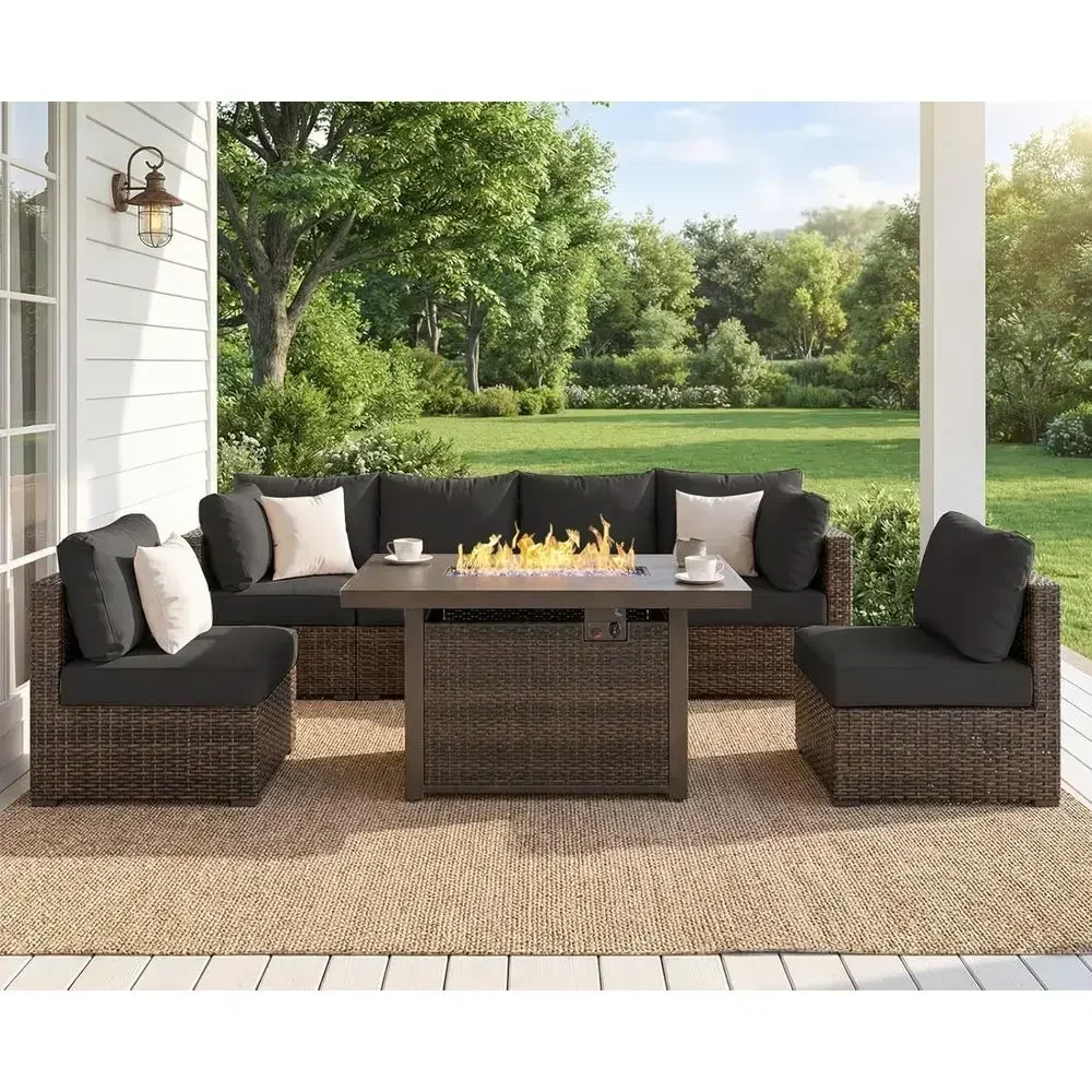 Set di mobili da giardino da e - Outdoor Furniture With Fire Pit recensione e prezzo