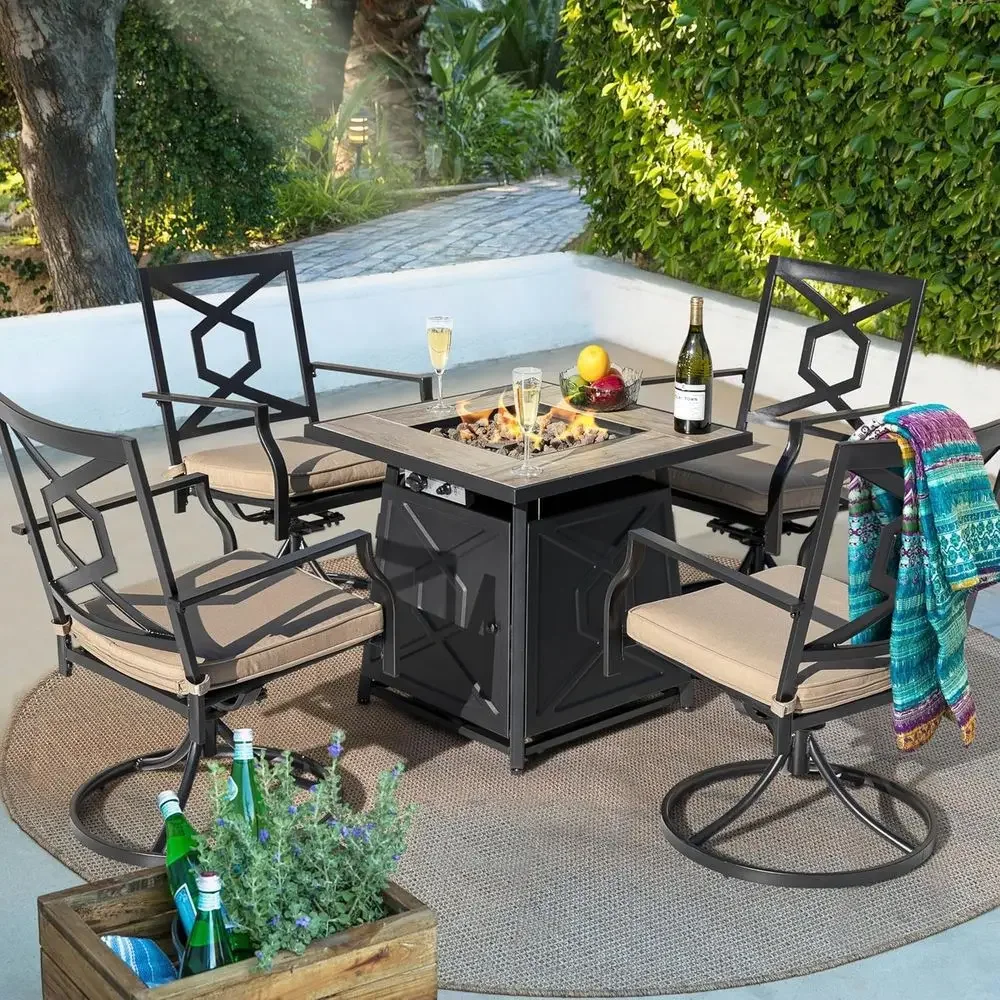 Set di mobili da giardino da 5 - Outdoor Furniture With Fire Pit recensione e prezzo
